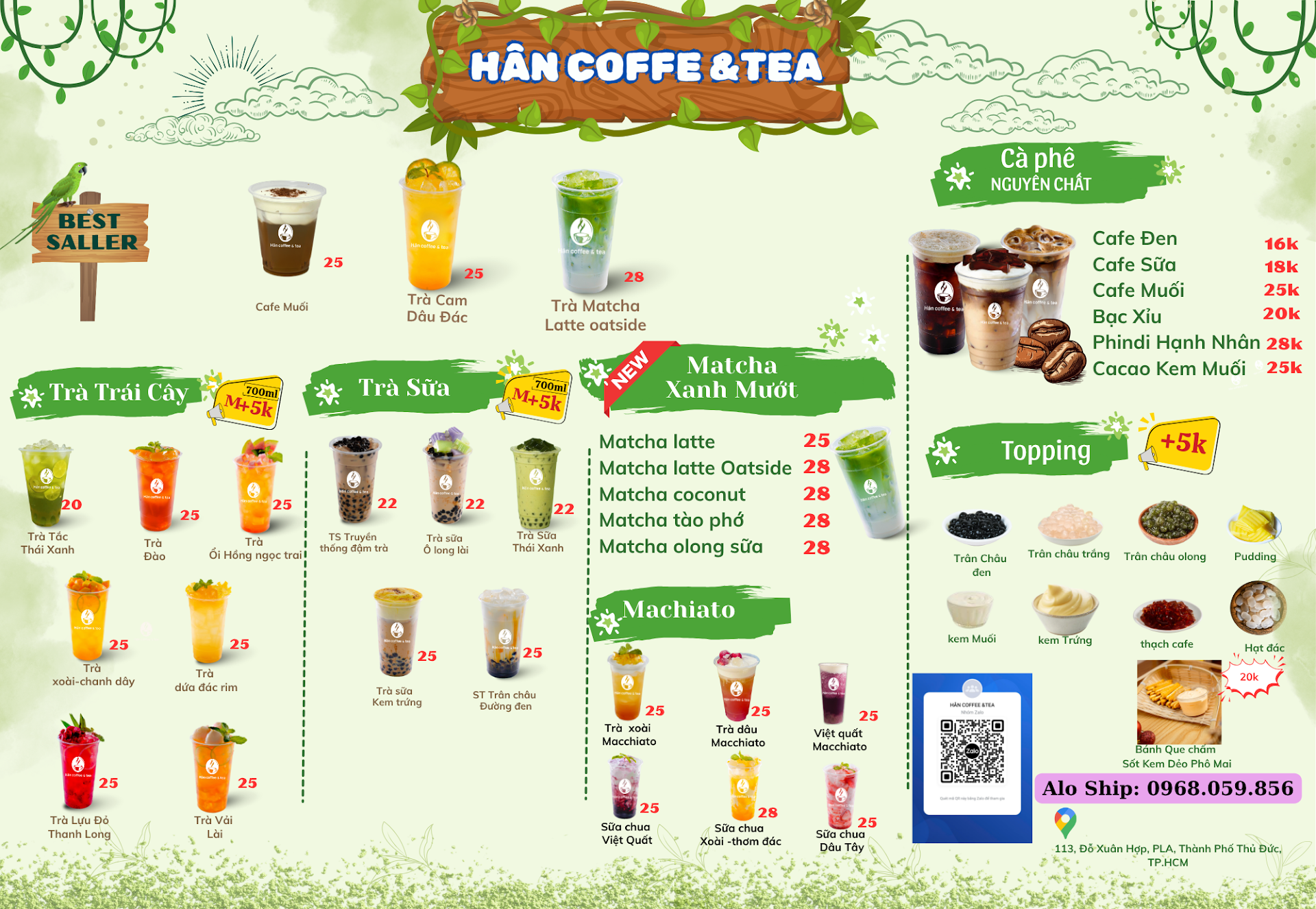 Hân Coffee & Tea trà sữa trà trái cây
