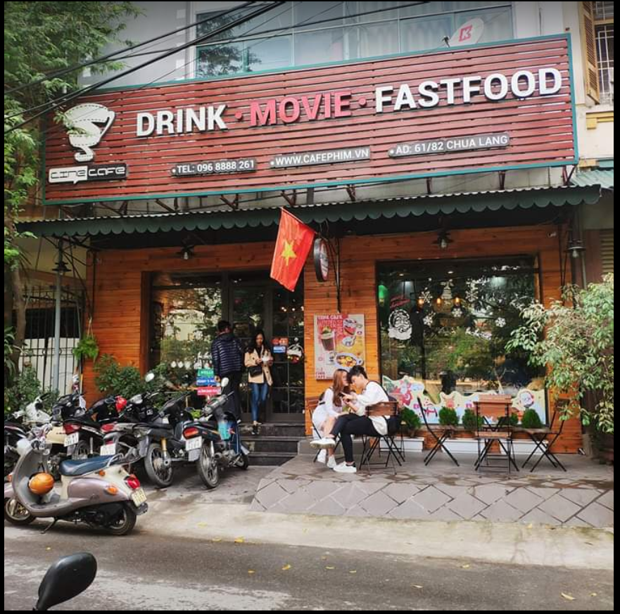 Cafe phim - Cine cafe chùa láng