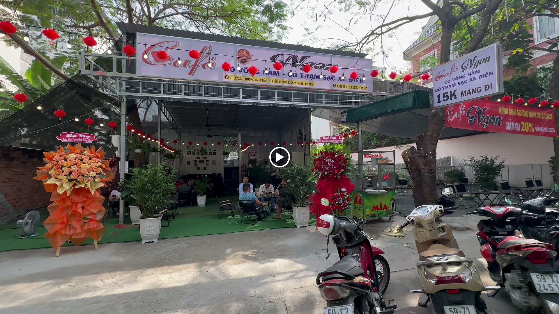 CAFE NGON - CAFE VÕNG - TRẠM XẠC XE ĐIỆN